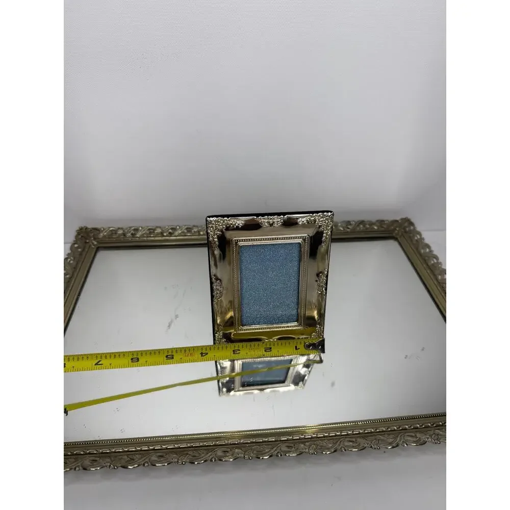 Vintage Small Silver Plated Embossed Photo Frame